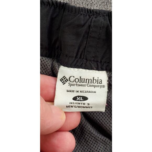 Columbia Men Cargo Shorts Sz XL Black Belt Elastic Waist Nylon Mesh Hiking C2-27 - Picture 5 of 9